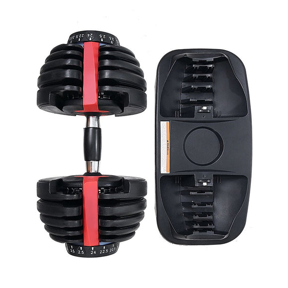 Everfit 24kg Dumbbells Adjustable Dumbbell Weight Plates Home Gym 2pcs - RnR Galore