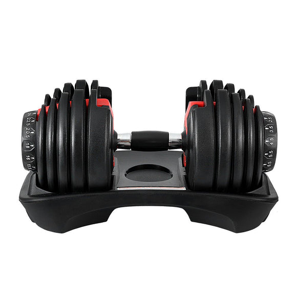 Everfit 24kg Dumbbells Adjustable Dumbbell Weight Plates Home Gym - RnR Galore