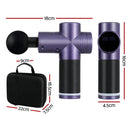 Everfit 30 Speed Massage Gun 4 Heads Vibration Muscle Massager Chargeable Purple - RnR Galore