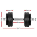 Everfit 30kg Dumbbell Set Weight Plates Dumbbells Lifting Bench - RnR Galore