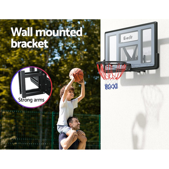 Everfit 45" Basketball Hoop Backboard Wall Mounted Ring Net Sports Pro System - RnR Galore