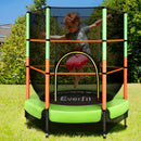 Everfit 4.5FT Trampoline for Kids Trampoline w/ Enclosure Safety Net Rebounder Gift Green - RnR Galore