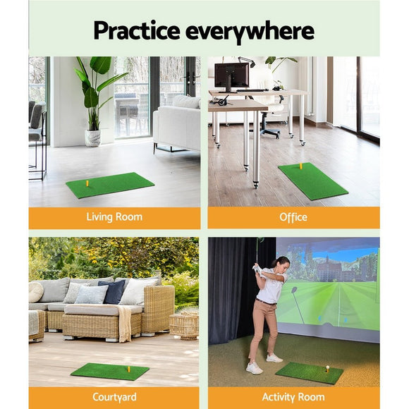 Everfit Golf Hitting Practice Mat Portable Driving�Range�Training Aid 60x30cm - RnR Galore