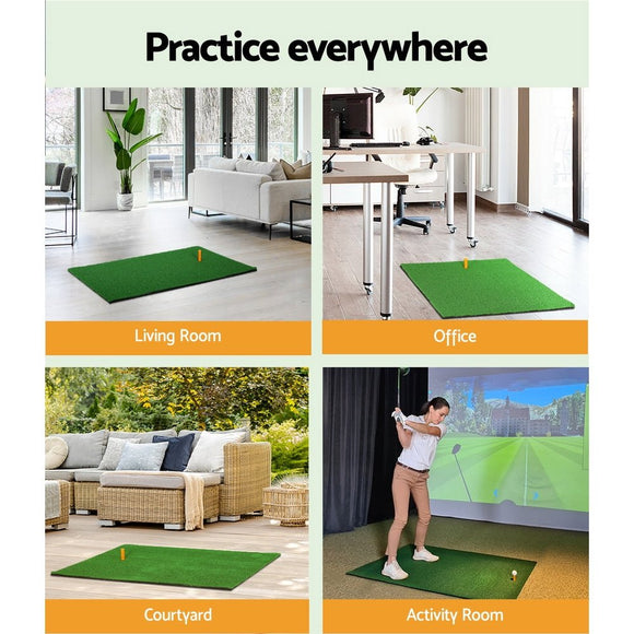 Everfit Golf Hitting Practice Mat Portable Driving�Range�Training Aid 80x60cm - RnR Galore
