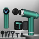 Everfit Massage Gun 30 Speed 6 Heads Vibration Muscle Massager Chargeable Green - RnR Galore