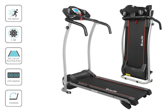 Everfit Treadmill Electric Home Gym Fitness Exercise Machine Foldable 360mm - RnR Galore
