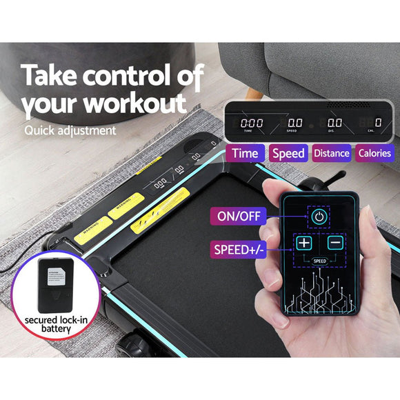 Everfit Treadmill Electric Walking Pad Under Desk Home Gym Fitness 420mm Remote - RnR Galore