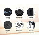 Everfit Vibration Machine Platform Vibrator With Resistance Rope Home Gym Black - RnR Galore
