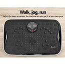 Everfit Vibration Machine Platform Vibrator With Resistance Rope Home Gym Black - RnR Galore