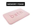 Extra Thick Memory Foam & Super Comfort Bath Rug Mat for Bathroom (60 x 40 cm, Pink) - RnR Galore