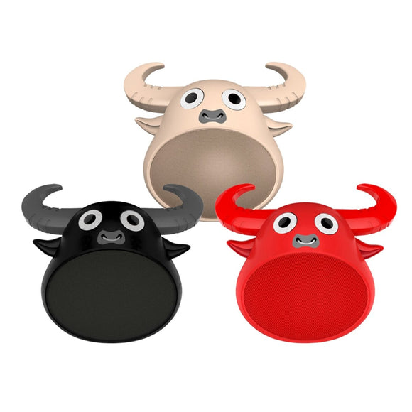 Fitsmart Bluetooth Animal Face Speaker Portable Wireless Stereo Sound - Black - RnR Galore