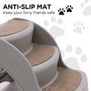 Furtastic Foldable Pet Stairs In Grey - 38cm Dog Ladder Cat Ramp - RnR Galore