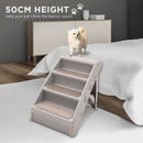 Furtastic Foldable Pet Stairs in Grey - 50cm Dog Ladder Cat Ramp with Non - Slip Mat for Indoor and Outdoor Use - RnR Galore