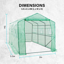 Garden Greenhouse Walk - In Shed 3.5x2x2M PE Apex - RnR Galore