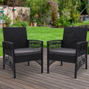 Gardeon 2PC Outdoor Dining Chairs Patio Furniture Wicker Lounge Chair Garden - RnR Galore