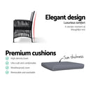 Gardeon 2PC Outdoor Dining Chairs Patio Furniture Wicker Lounge Chair Garden - RnR Galore
