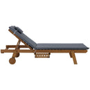 Gardeon 2x Sun Lounge Wooden Lounger Outdoor Furniture Day Bed Wheel Patio Grey - RnR Galore