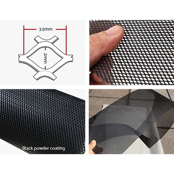 Gardeon Gutter Guard Aluminium Mesh 60M 100x20cm Black - RnR Galore