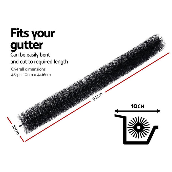 Gardeon Gutter Guard Brush 44M 92X10cm 48PCS - RnR Galore