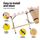Gardeon Outdoor Furniture Wooden Egg Roll Picnic Table Camping Desk 120CM - RnR Galore