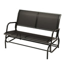 Gardeon Outdoor Garden Bench Seat Swing Glider Rocking 2 Seater Patio Furniture Black - RnR Galore