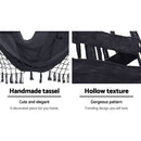 Gardeon Outdoor Hammock Chair with Stand Tassel Hanging Rope Hammocks Grey - RnR Galore