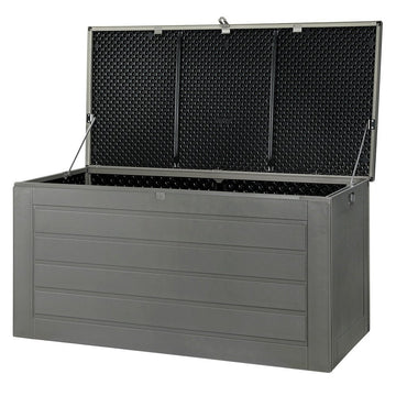 Gardeon Outdoor Storage Box 680L Container Lockable Garden Bench Tool Shed Black - RnR Galore