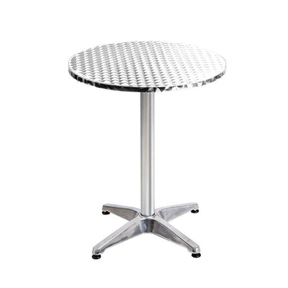 Gardeon Set of 2 Outdoor Bar Table Aluminium Round 70/110CM - RnR Galore