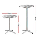 Gardeon Set of 4 Outdoor Bar Table Aluminium Round 70/110CM - RnR Galore