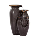 Gardeon Solar Fountain Water Fountain Feature Cascading Fountain LED Lights 76CM Grey - RnR Galore