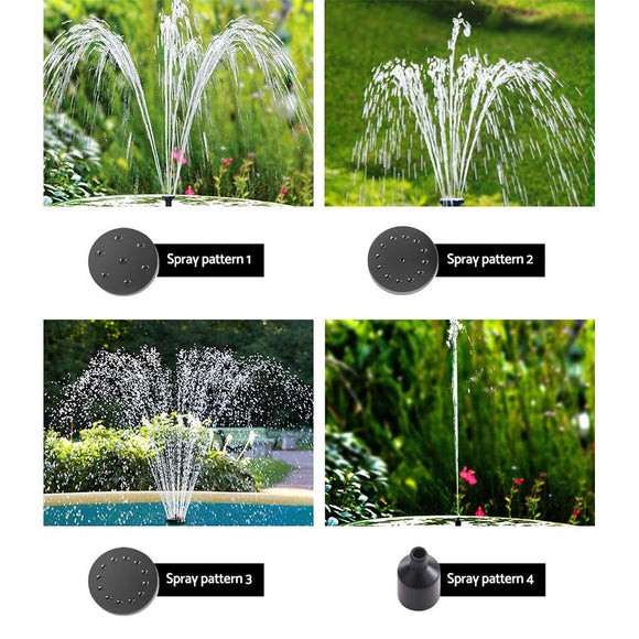 Gardeon Solar Pond Pump Submersible Fountain with Battery Kit LED Lights 5.2FT - RnR Galore