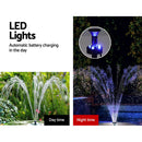Gardeon Solar Pond Pump Submersible Fountain with Battery Kit LED Lights 5.2FT - RnR Galore