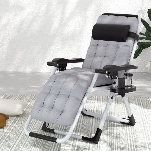 Gardeon Sun Lounge Folding Lounger Camping Zero Gravity Chair Outdoor Furniture - RnR Galore