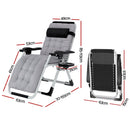 Gardeon Sun Lounge Folding Lounger Camping Zero Gravity Chair Outdoor Furniture - RnR Galore