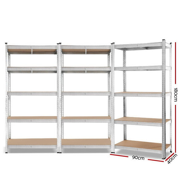 Giants 3x1.8M Warehouse Shelving Rack Racking Garage Metal Storage Shelves - RnR Galore
