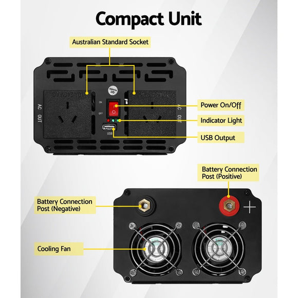 Giantz 1500W Puresine Wave DC - AC Power Inverter - RnR Galore