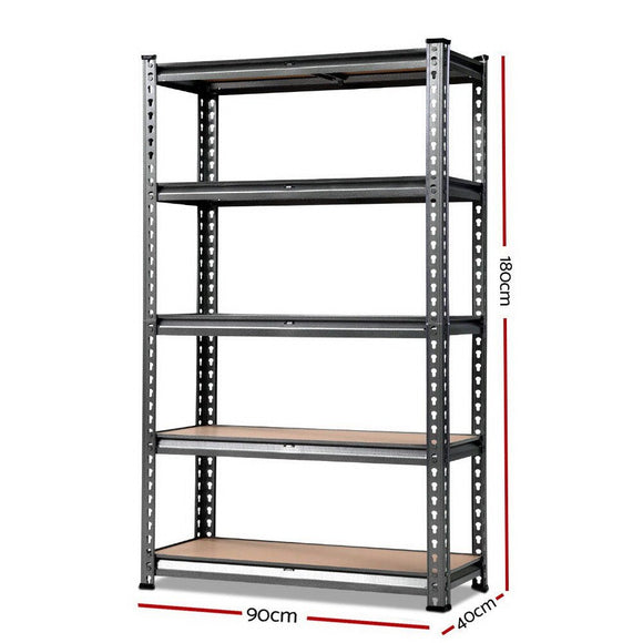 Giantz 1.8M Garage Shelving Warehouse Rack Pallet Racking Storage Shelf Charcoal - RnR Galore