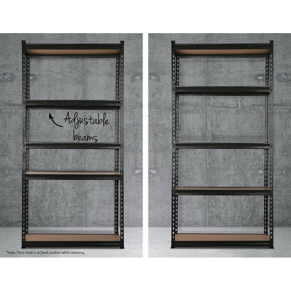Giantz 2x1.5M Garage Shelving Warehouse Rack Pallet Racking Storage Shelve Black - RnR Galore