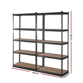 Giantz 2x1.8M Garage Shelving Warehouse Rack Pallet Racking Storage Charcoal - RnR Galore
