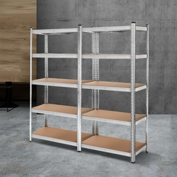 Giantz 2x1.8M Garage Shelving Warehouse Rack Pallet Racking Storage Shelf Silver - RnR Galore