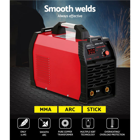 Giantz 300Amp Inverter Welder MMA ARC iGBT DC Gas Welding Machine Stick Portable - RnR Galore
