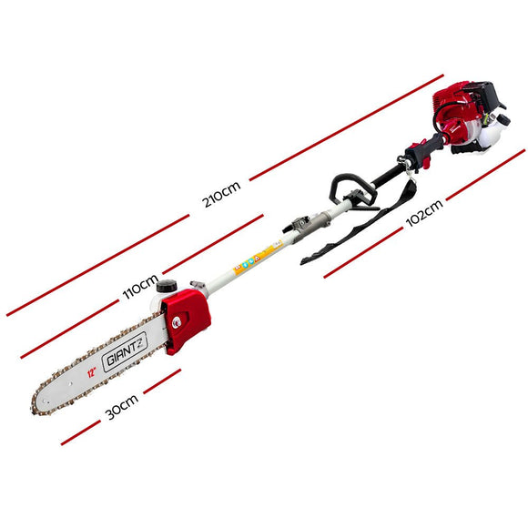 Giantz 40CC Pole Chainsaw Hedge Trimmer Brush Cutter Whipper Saw 4 - Stroke 7 - in - 1 - RnR Galore
