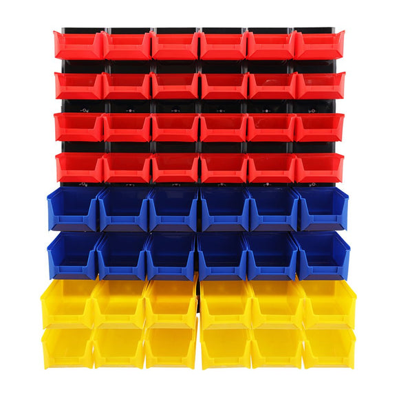 Giantz 48 Storage Bin Rack Wall Mounted Peg Board - RnR Galore