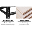 Giantz 5x1.5M Garage Shelving Warehouse Rack Pallet Racking Storage Shelve Black - RnR Galore
