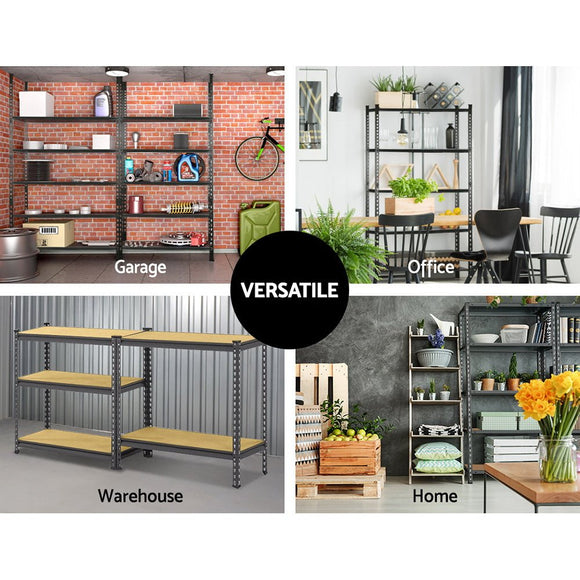 Giantz 5x1.8M Garage Shelving Warehouse Rack Pallet Racking Storage Charcoal - RnR Galore