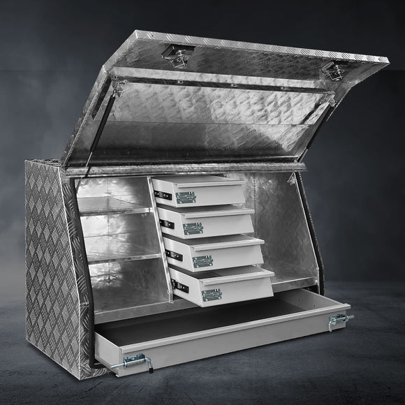 Giantz Aluminium Ute Tool Box Drawers Storage Truck Trailer Lock - RnR Galore