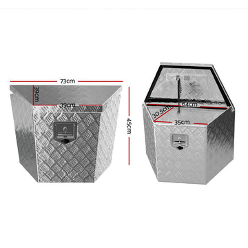 Giantz Aluminium Ute Tool Box Storage Lock Box Ute Trailer Vehicle Truck - RnR Galore