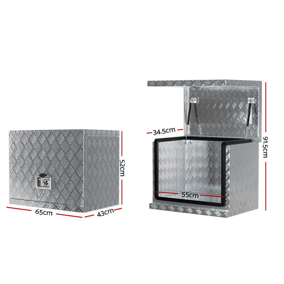 Giantz Aluminium Ute Tool Box Under Tray Heavy Duty Vehicle Chest Storage - RnR Galore