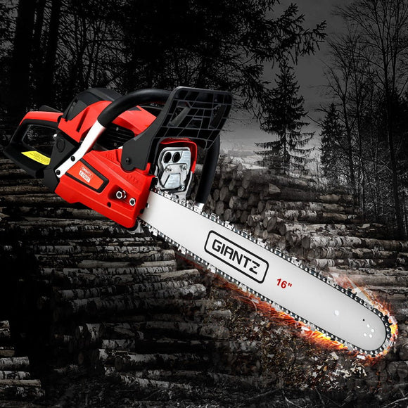 Giantz Chainsaw Petrol 45CC 16" Bar Commercial E - Start Pruning Chain Saw,Giantz Chainsaw Petrol 45CC 16" Bar Commercial E - Start Pruning Chain Saw 3.5HP - RnR Galore