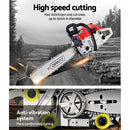 Giantz Chainsaw Petrol 52CC 20" Bar Commercial E - Start Pruning Chain Saw White,Giantz Chainsaw Petrol 52CC 20" Bar Commercial E - Start Pruning Chain Saw White - RnR Galore